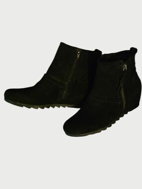 BareTraps Shoes Womens Size 6.5 6-1/2 Aveena Black Ankle Bootie Leather Upper